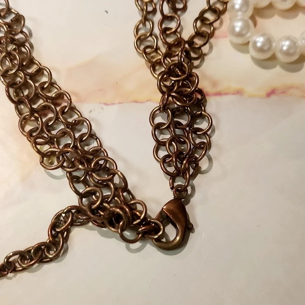 Vintage Crystal Beaded Statement Collar Necklace